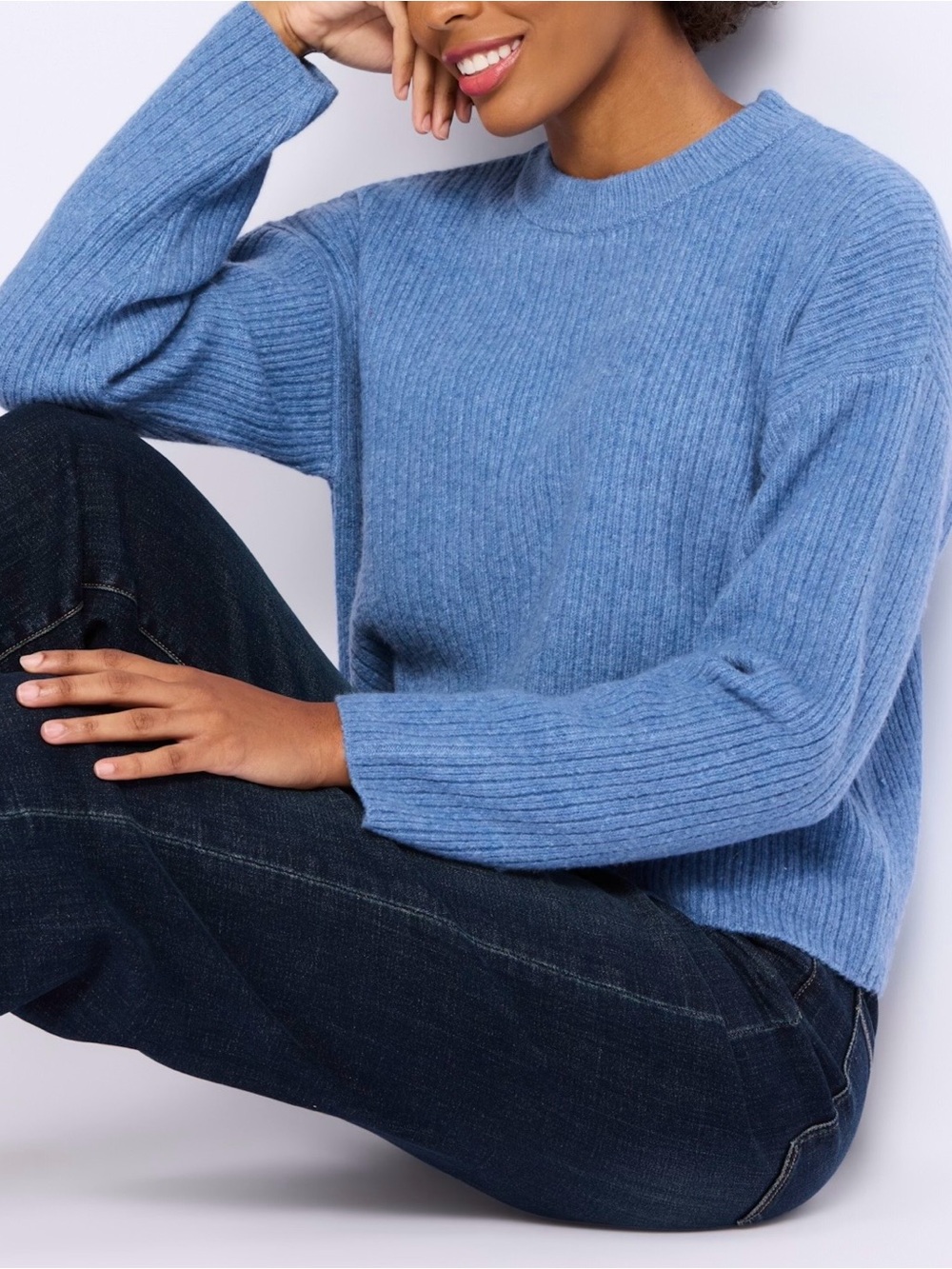 Pinque Darby Long Sleeve Sweater Blue Size XXL